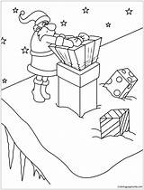 Pages Christmas Delivers Santa Gifts Coloring Color sketch template
