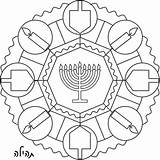 Hanukkah Mandala Hannukah Chanukkah מנדלות Menorah Tinypic sketch template