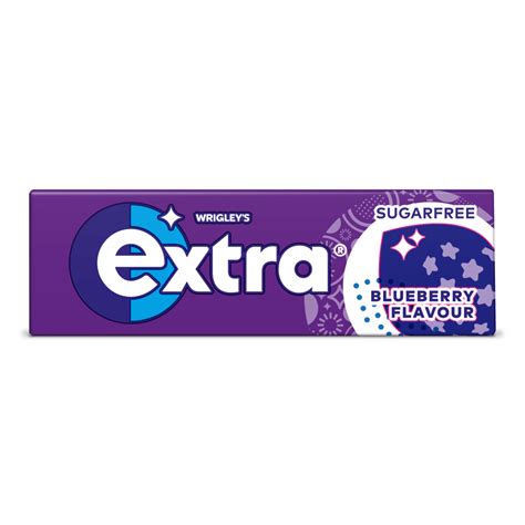 extra blueberry flavour sugarfree chewing gum  pieces extra