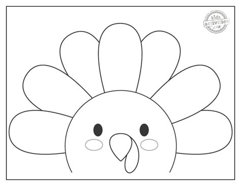 simple turkey coloring pages  kids
