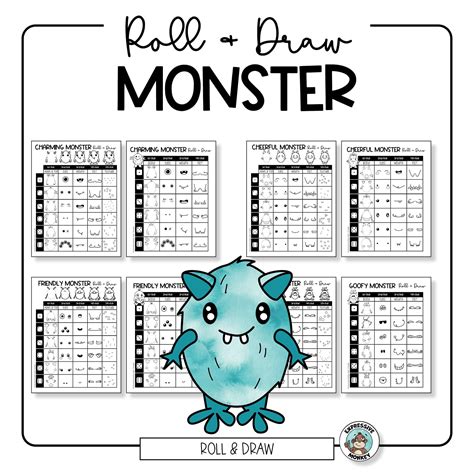 roll draw monsters drawing game