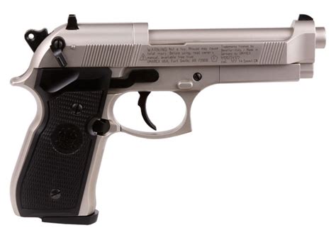 Beretta 92fs Co2 Nickel Black Grips Air Pistol The