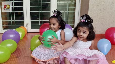 learn color balloons twin sisters fun time youtube