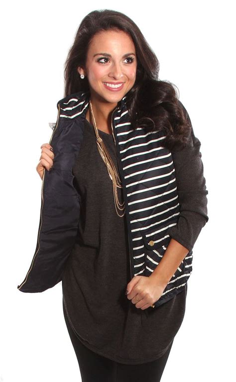 cool vest stripe women clothing boutique shopping outfit boutique clothing