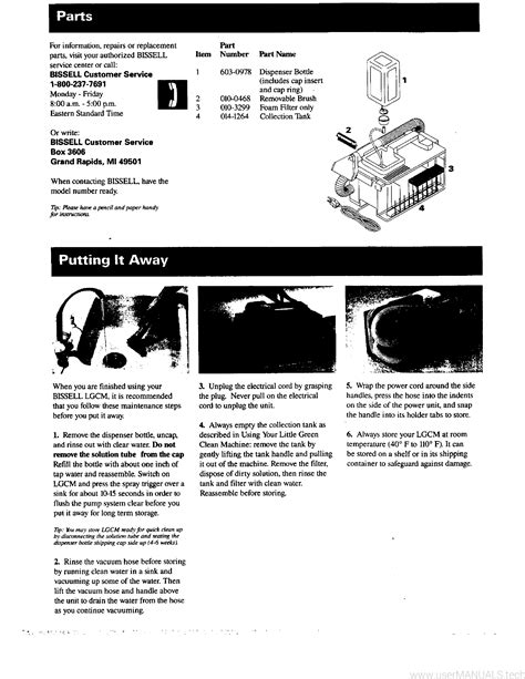 bissell model  manual