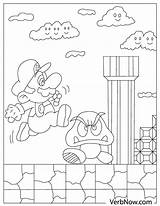 Mario Verbnow Jumping Goomba Obstacles sketch template