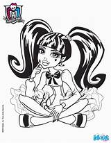 Coloring Monster Pages High Clawdeen Draculaura Popular sketch template