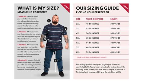 Big And Tall Mens Size Guide Big Clothing 4 U