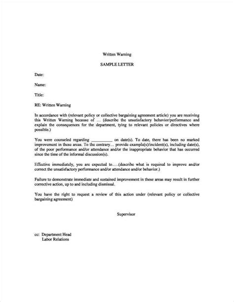 business warning letters   word format  premium
