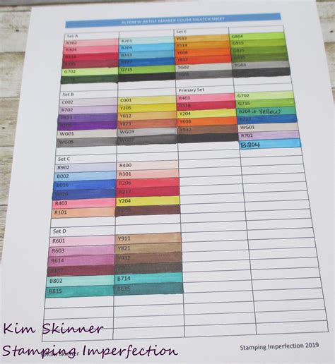 printable color wheel color theory notes altenew artist marker