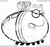 Angry Bug Cartoon Lightning Firefly Outlined Clipart Coloring Cory Thoman Vector Sly 2021 Getcolorings Clipartof sketch template