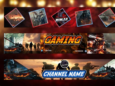 creative  unique gaming youtube banner  hosnain ahmed  dribbble