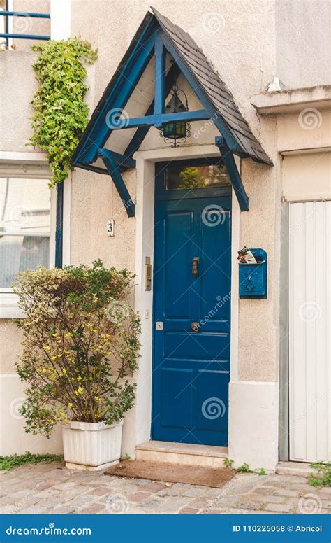 blue entrance door stock photo image  design