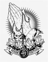 Praying Rosary Tattoo Pngtree Clipartmag sketch template