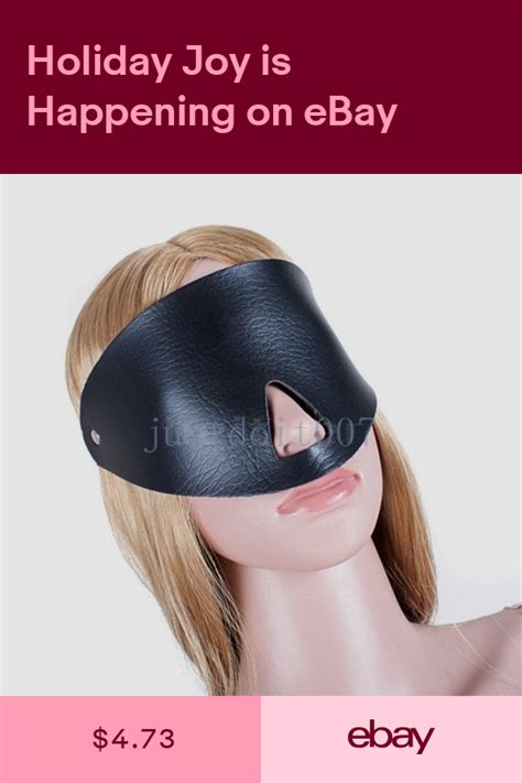 pu leather blindfold nose open patch blinkers party shade blinder