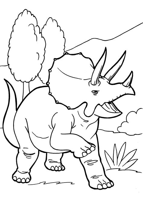simple dinosaur coloring pages coloring home