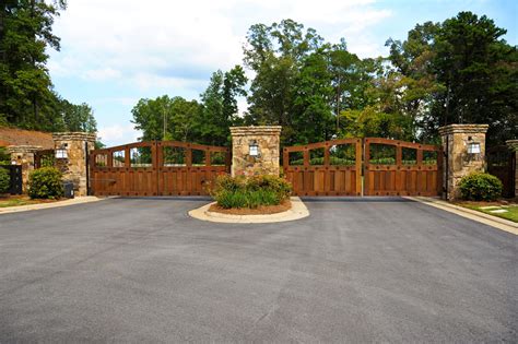 gated community double swing gates  access controls americas