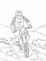 Motocross Moto Montagne Transporte Supercross Colorier Coloriages Printablefreecoloring Pict Ktm sketch template