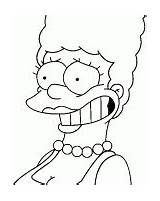 Marge Smiling Smooth sketch template