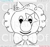Makeup Face Clown Outline Illustration Coloring Hat Clipart Bow Tie Star Royalty Rf Transparent Pams Background Regarding Notes Quick sketch template
