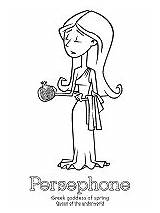 Persephone Mythology Goddesses sketch template