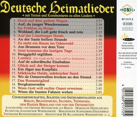 deutsche heimatlieder von solisten und instrumentalisten