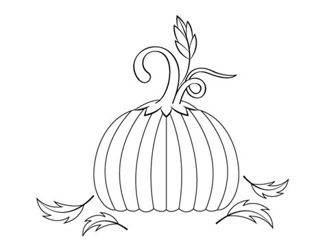 printable pumpkin  fall leaves coloring page