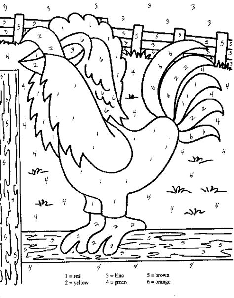 numberroostergif  coloring pages fall coloring pages