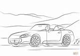 Honda S2000 Coloring Pages 2009 Sports Sketch Drawing Printable Template Supercoloring Cr Magic Cars Cartoon Games Categories sketch template