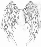 Wings Angel Wing Tattoo Drawing Tattoos Back Designs Outline Drawings Pencil Phoenix Dark Sketch Anime Tutorial Template Cross Getdrawings Ink sketch template