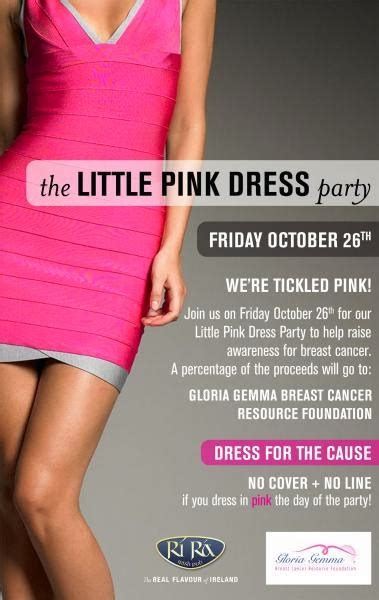 clarendon nights  pink dress breast cancer benefit  rira