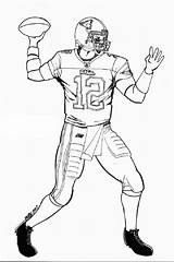 Brady Pages Quarterback Rodgers Coloringhome Bengals Getcolorings sketch template