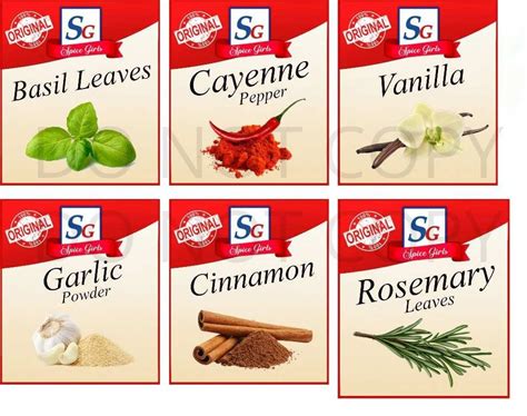 spices costume labels png  sublimation printing etsy australia