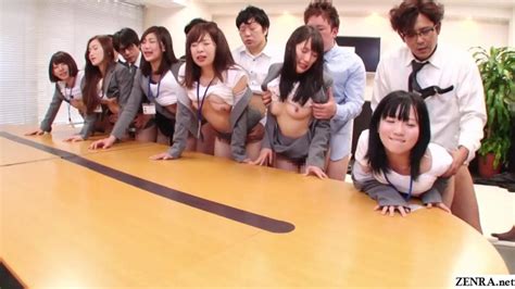 zenra subtitled japanese av jav huge group sex office party in hd