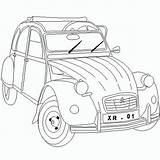2cv Colorear Citroen Coches Vehiculos Vehículos Bezoeken Bilderesultater sketch template
