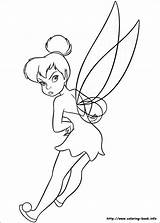 Tinkerbell Coloring Pages Outline Choose Board Fairy sketch template