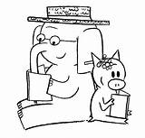 Piggie Willems Coloringhome Preschool Literacy Pigeon Ouvrir sketch template