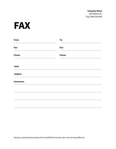 printable basic fax cover sheet  printable templates