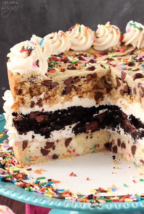 funfetti cake batter cookie dough brownie layer cake life love  sugar