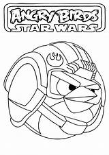 Angry Birds Wars Star Coloring Pages Printable Wing Pilot Luke Skywalker Chewbacca Leia Princess Fighter Drawing Pig Chicken Ecoloringpage Color sketch template