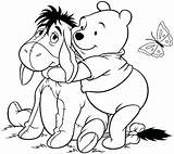Pooh Rabbit Winnie Coloring Pages Getcolorings Color sketch template