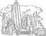 York Skyline Coloring City Pages Getdrawings Template Sketch Divyajanani sketch template