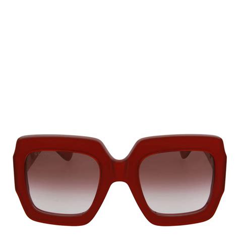 Women S Red Gucci Sunglasses 54mm Brandalley