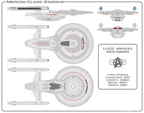 merced class starship schematic  rekkert  deviantart