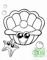 Coloring Clam Shell Printable Mom Simple Project Kids Creation Finished Sure Follow sketch template