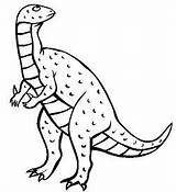 Iguanodon Pages Dinosaurs Coloring Dinosaur sketch template