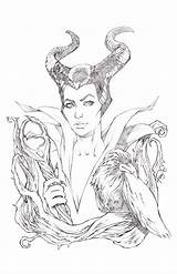 Maleficent sketch template