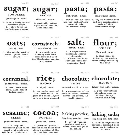 sweeting spot pantry labels