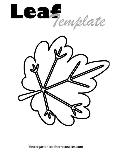 printable leaf template  designs