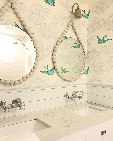 modern wallpaper patterns decor  homes hygge west wallpaper accent wall bathroom
